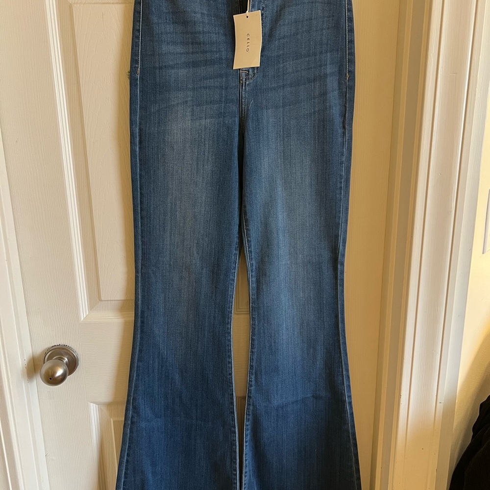 Cello Dark Blue Flare Jeans